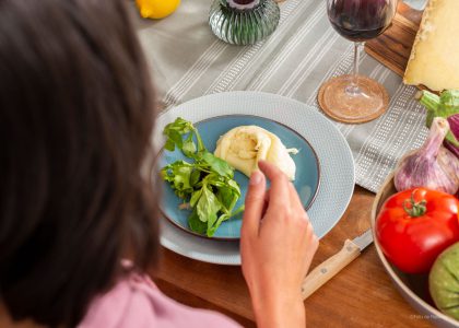 Aligot dans une assiette