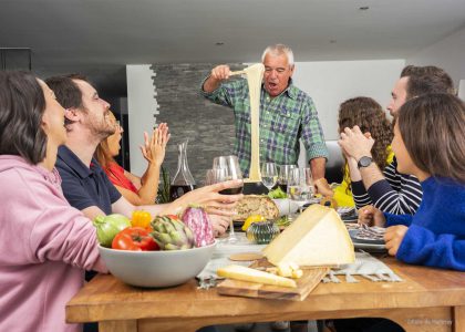 Aligot de l'Aubrac en famille