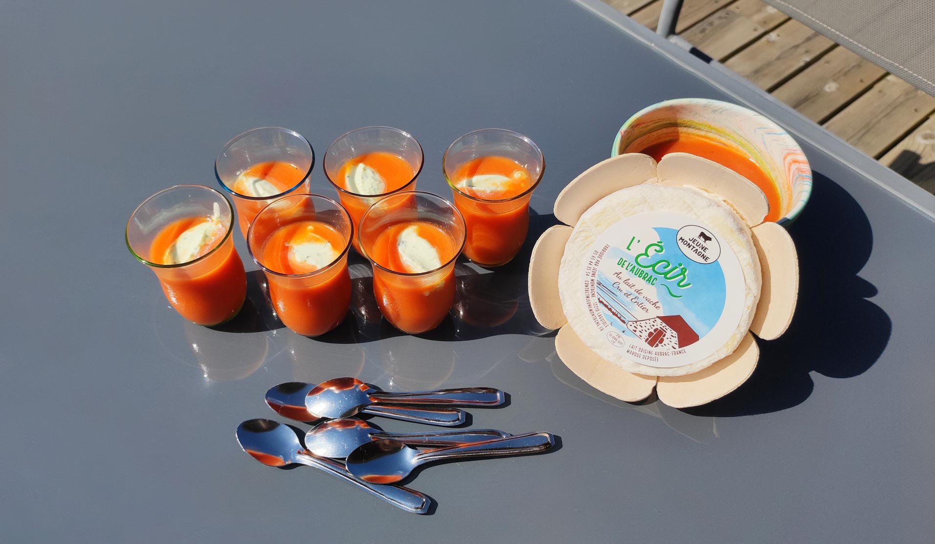 Recette Gaspacho à l'Écir de l'Aubrac glacé